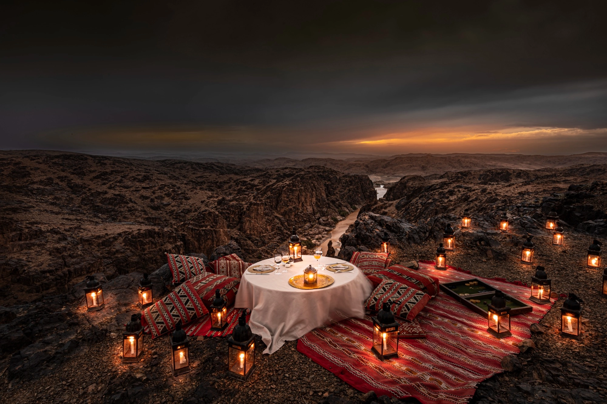 Cena privada en Marruecos