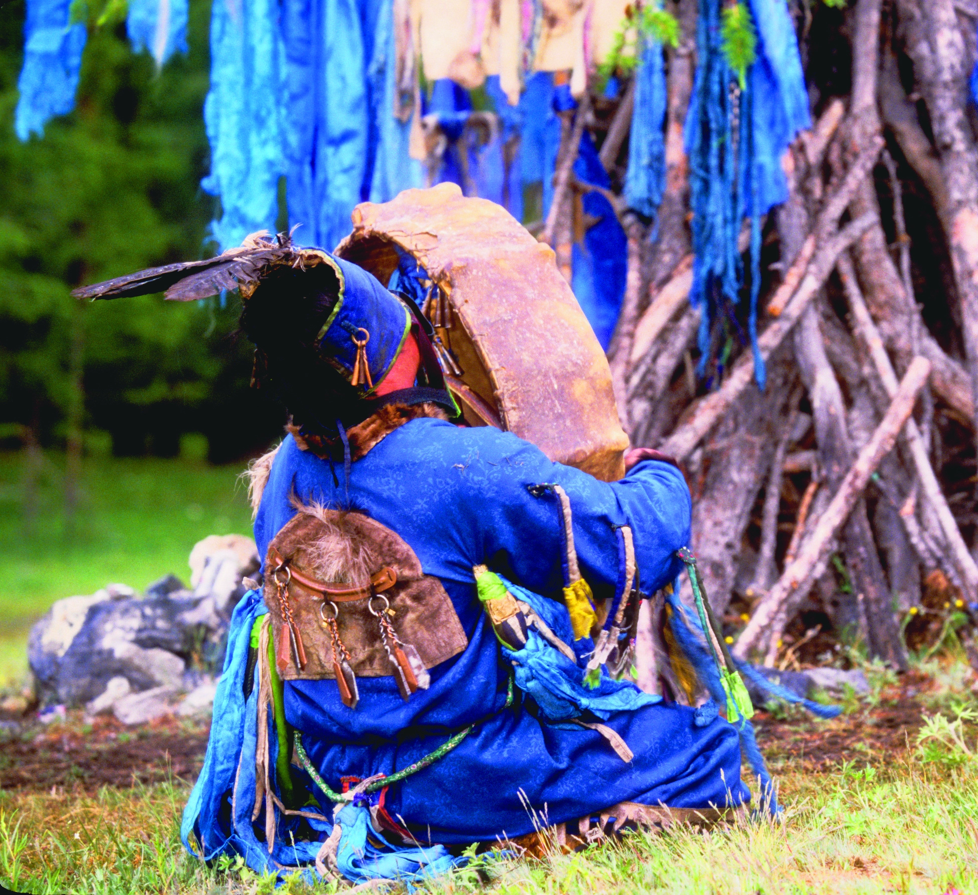 ceremonia con un chamán en Mongolia
