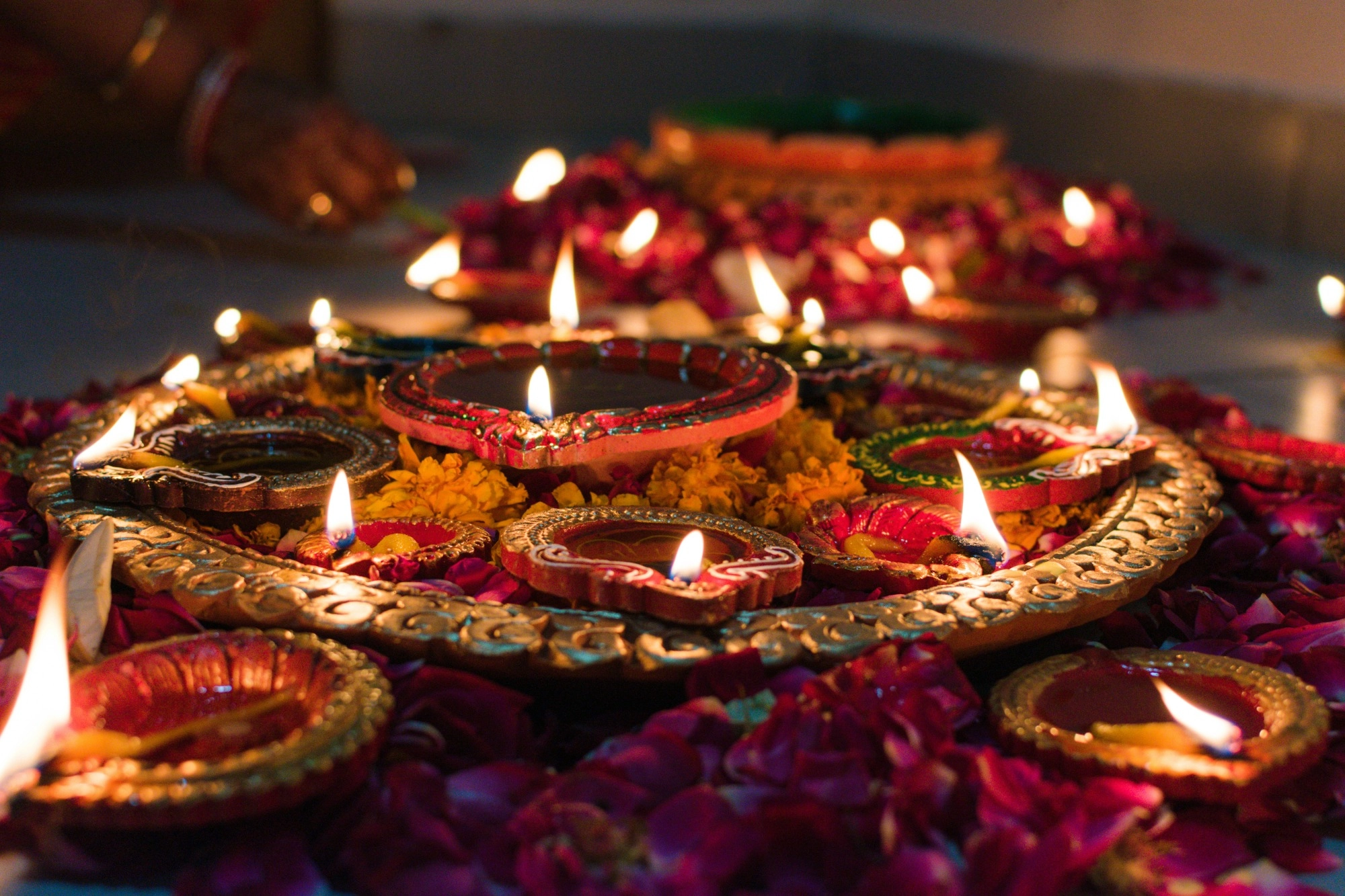 diwali festival de las lucces en una casa india