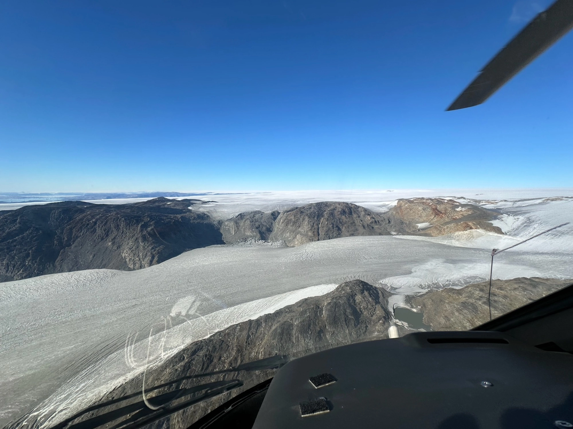 Helicoptero glaciar groenlandia