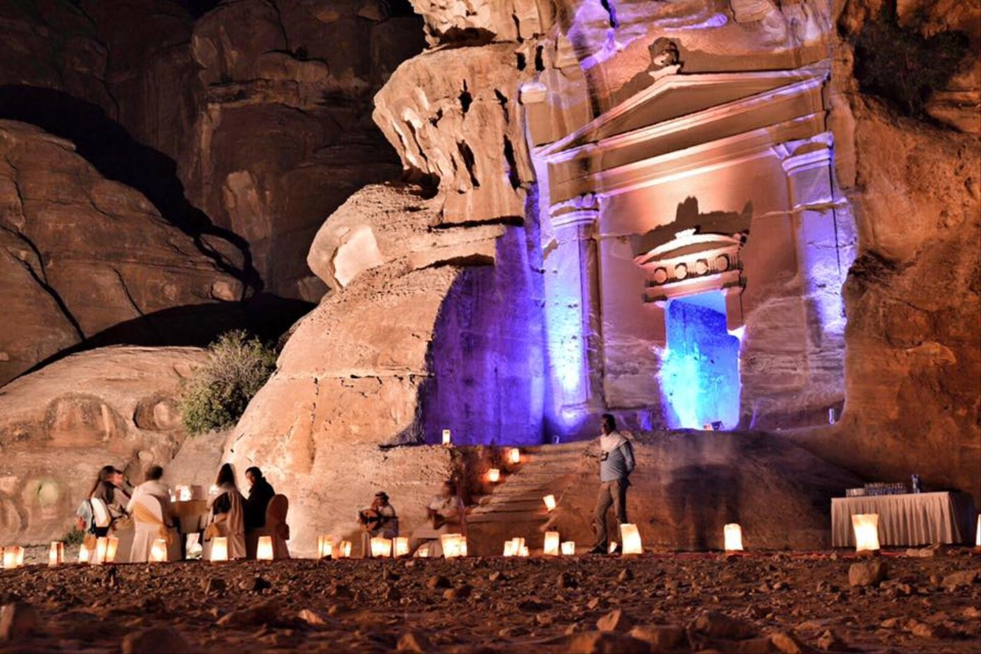 Cena privada en Petra en viaje de lujo