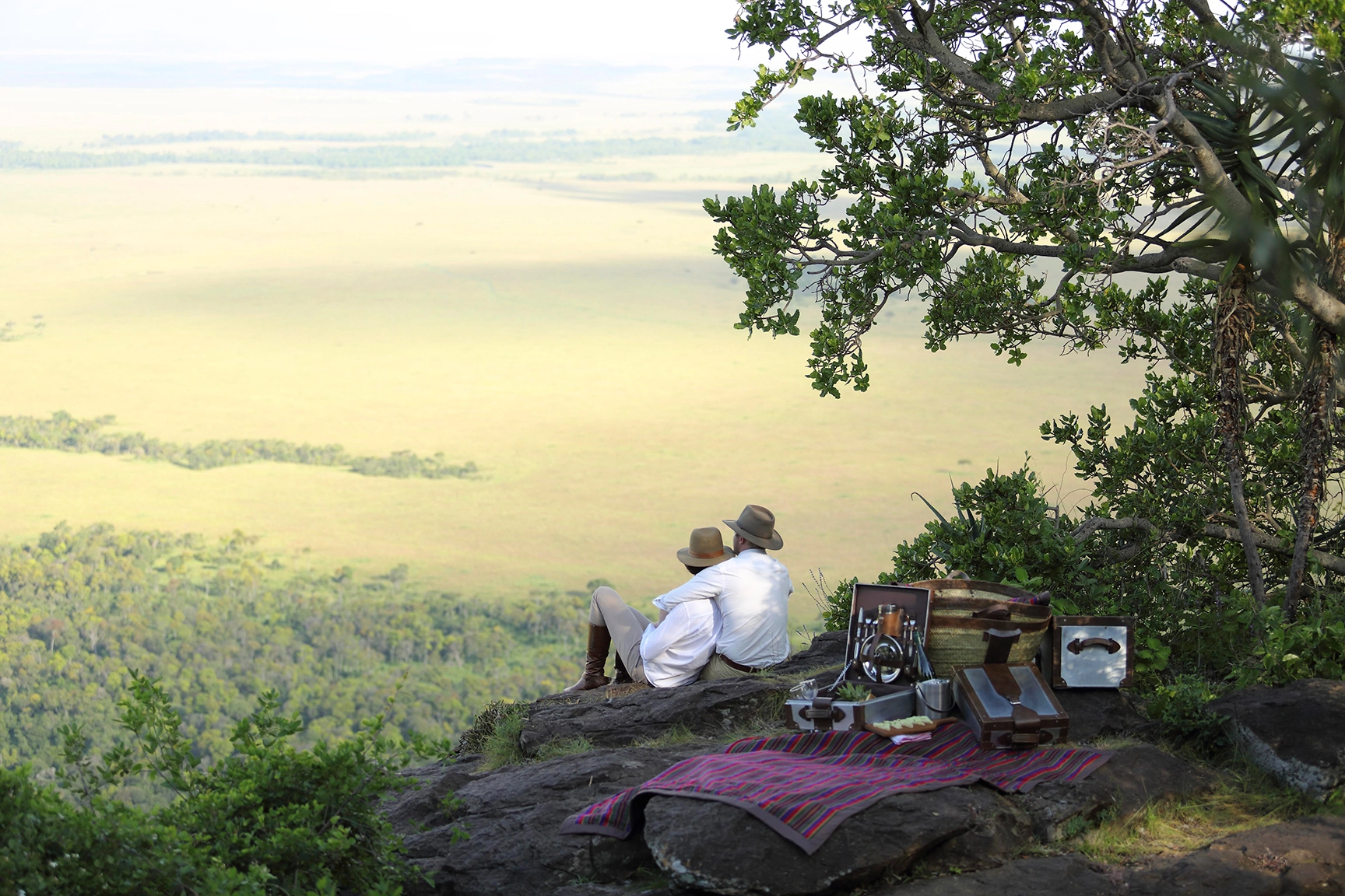 picnic con vistas a la sabana en kenia