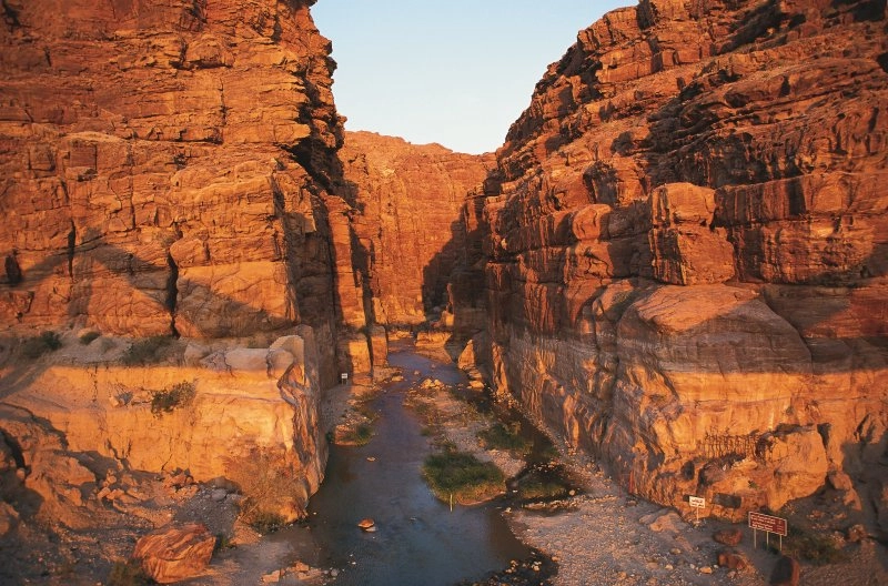 caminata entre cañones del desierto de wadi rum